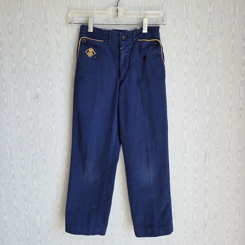 Vtg Boy Scouts Pants Youth 23 Blue Cub Scout 1960s 60s Zip Fly 23x23